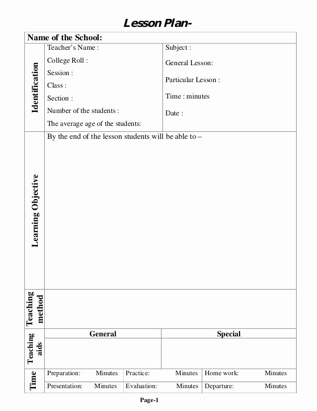 College Lesson Plan Template Lovely Lesson Plan Template