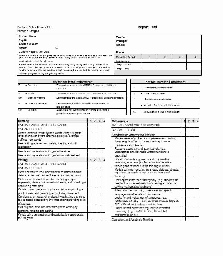 College Report Card Template Beautiful 30 Real &amp; Fake Report Card Templates [homeschool High