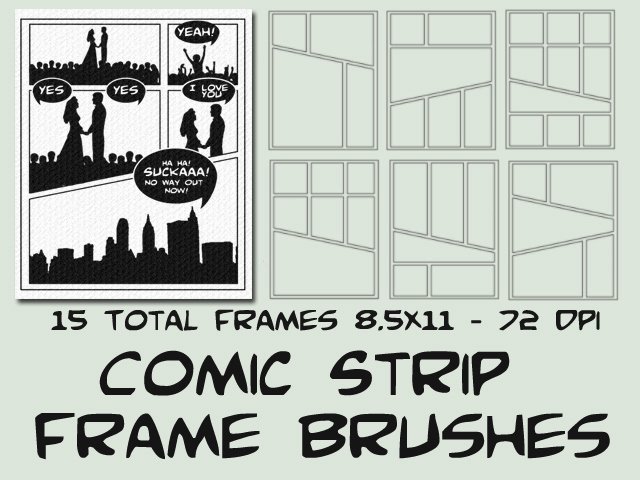 Comic Book Template Photoshop Beautiful Ic Strip Starter Frames Frame Shop Brushes