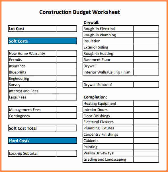 Commercial Construction Budget Template Best Of 11 Construction Expenses Spreadsheet