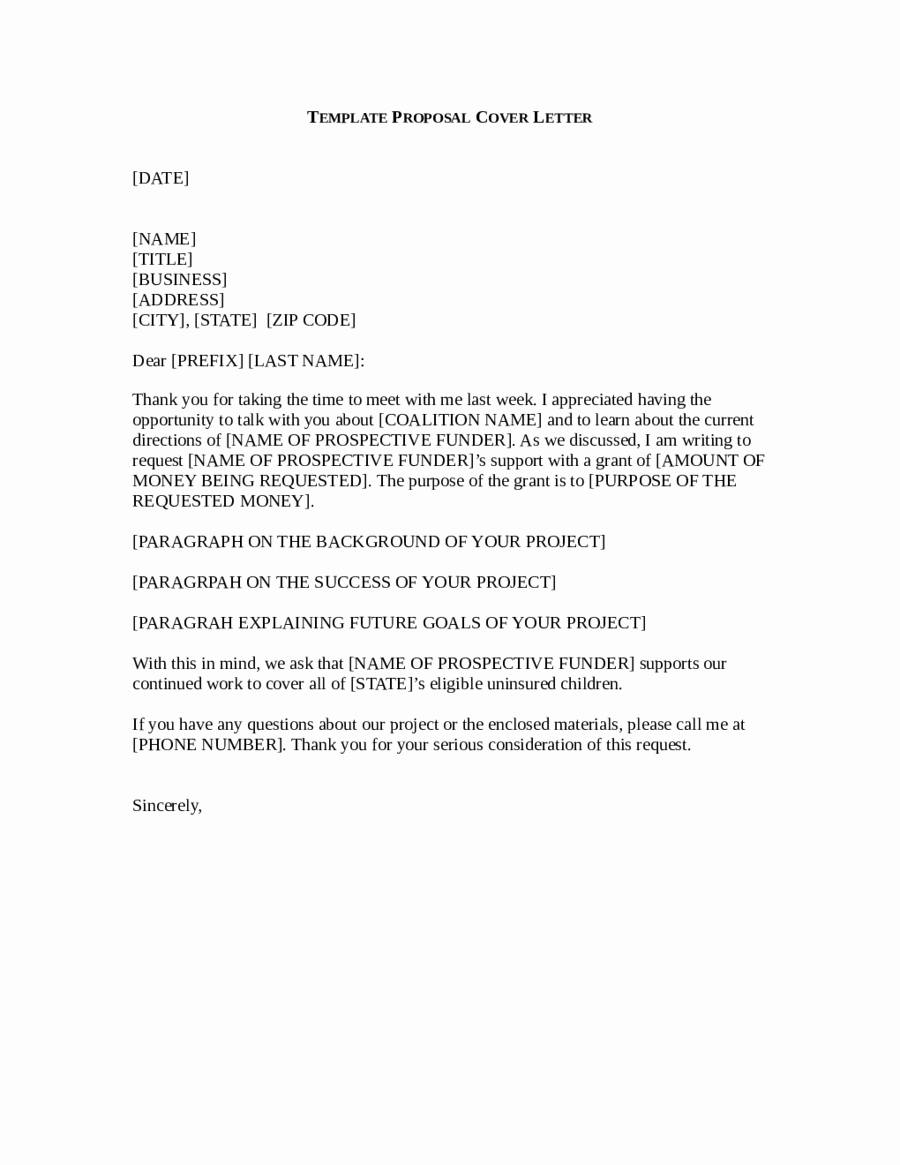 Commercial Insurance Proposal Template Fresh 2019 Business Proposal Letter Fillable Printable Pdf