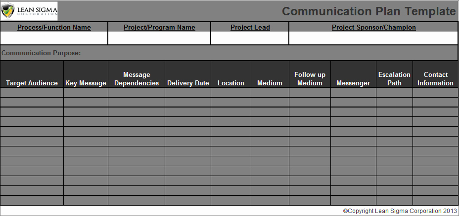 Communication Plan Template Excel Best Of Munication Plan Template