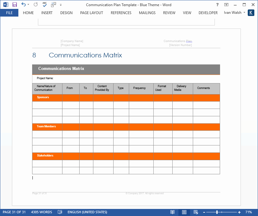 Communication Plan Template Excel Elegant Munication Plan Templates – Download Ms Word and Excel