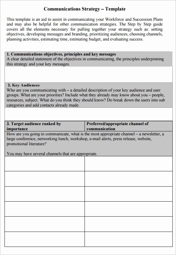 Communications Plan Template Word Unique 10 Munication Strategy Templates Free Word Pdf
