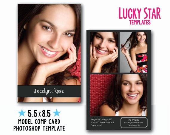 Comp Card Template Free Lovely Customizable Model P Card Head Shot Zed Card Killer