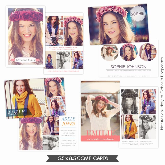 Comp Card Template Photoshop Luxury Instant Download Modeling P Cards Shop Templates