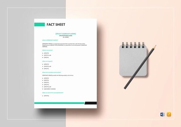 Company Fact Sheet Template Luxury 19 Examples Of Fact Sheets