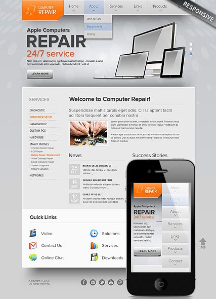 Computer Repair Web Template Beautiful Puter Repair Wordpress Template Id From