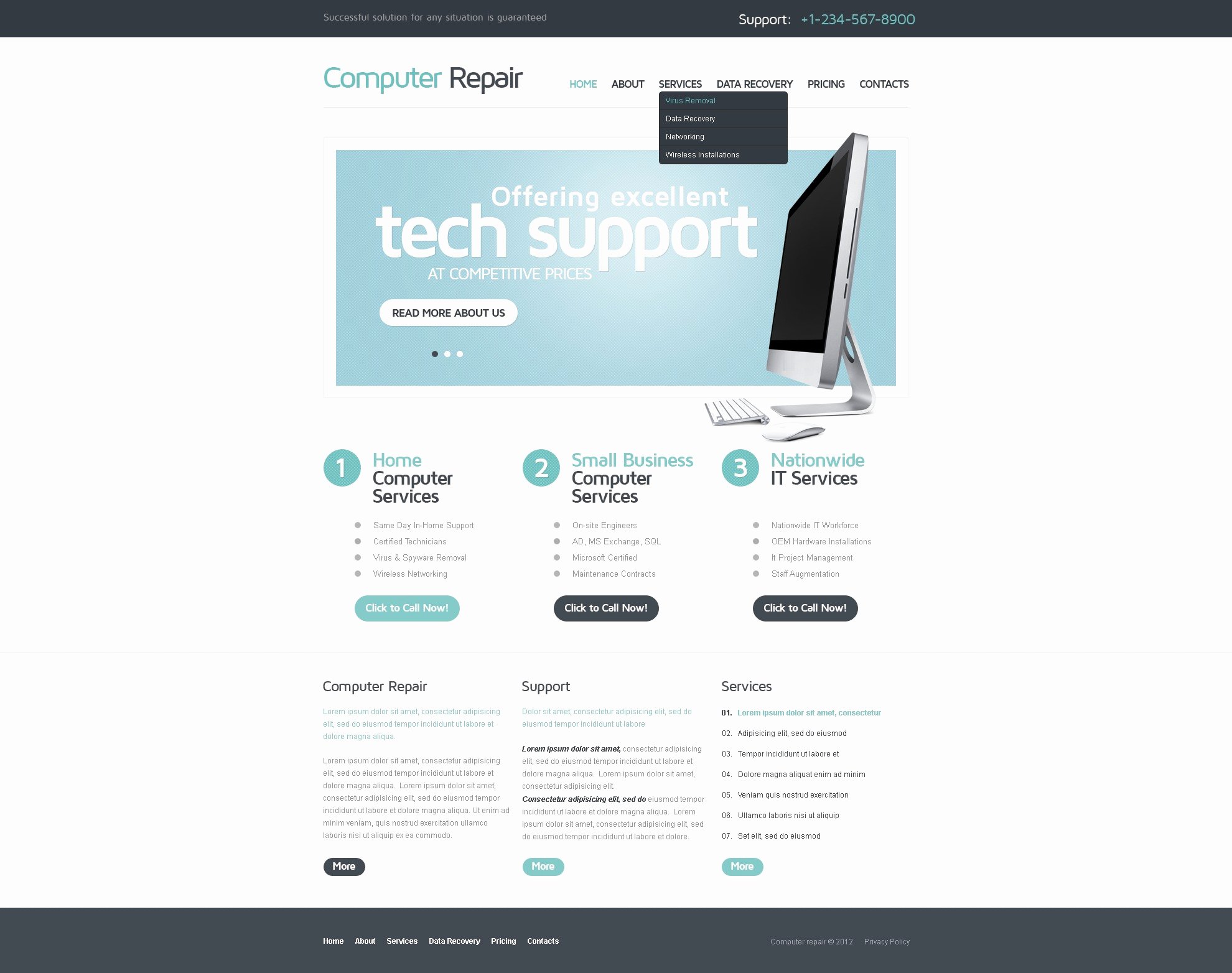 Computer Repair Web Template Lovely Puter Repair Website Template