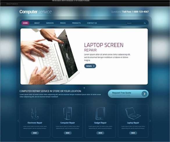 Computer Repairs Website Template Awesome 28 Puter Repair Website themes &amp; Templates