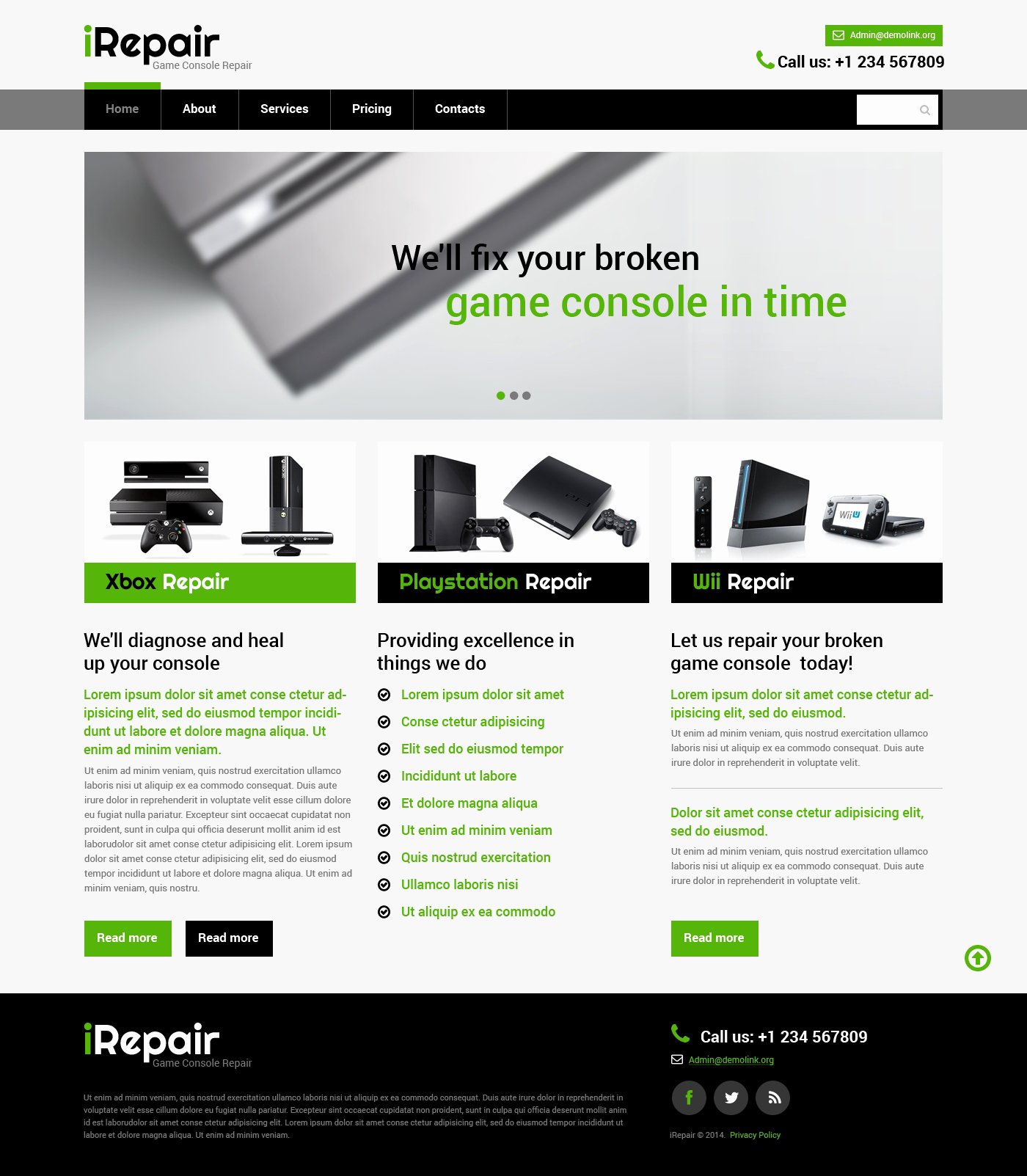 Computer Repairs Website Template Inspirational Puter Repair Responsive Website Template