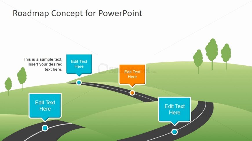 Concept Map Template Powerpoint Beautiful 6956 01 Roadmap Concept for Powerpoint 2 Slidemodel