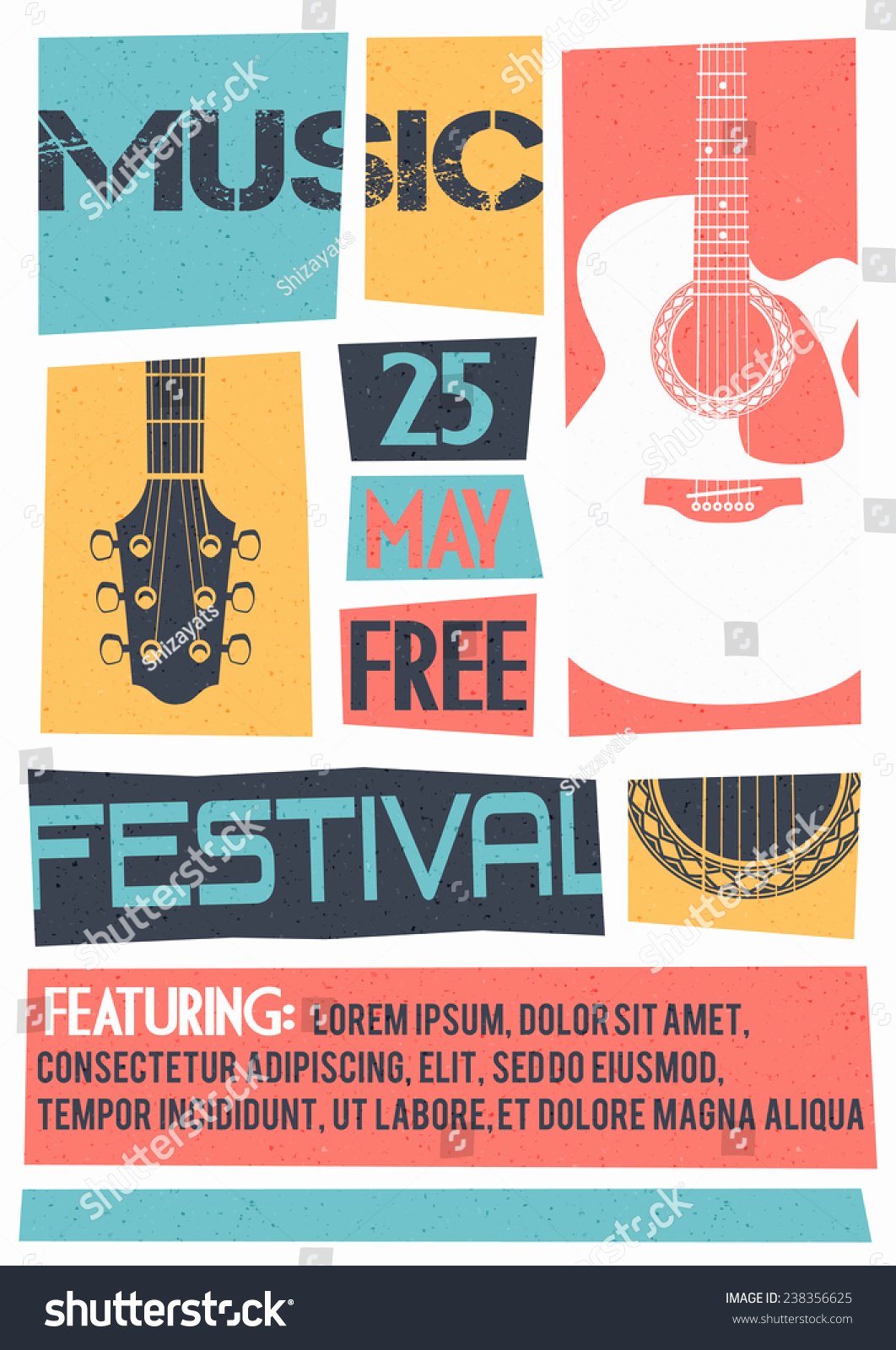 Concert Flyer Template Free New Vector Template Concert Poster Flyer Featuring Stock