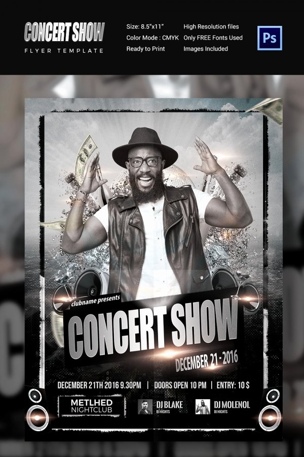 Concert Flyers Template Free New Concert Flyer Template 35 Psd format Download