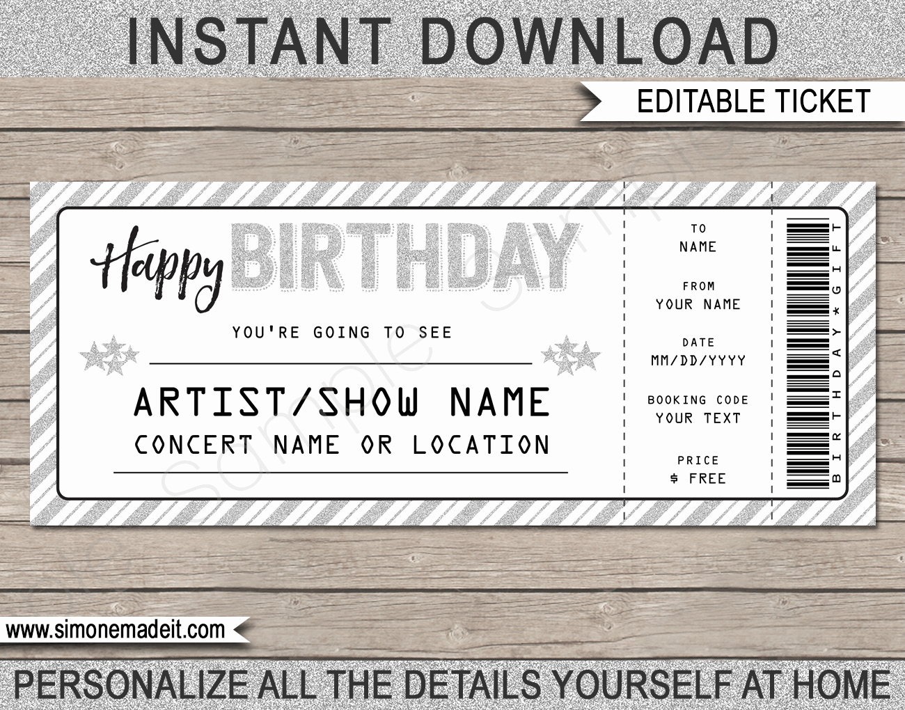 Concert Ticket Template Free Stcharleschill Template