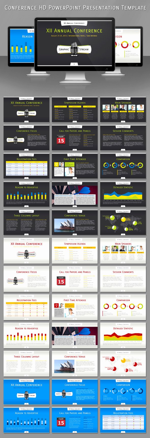 Conference Presentation Ppt Template Awesome Conference Hd Powerpoint Presentation Template