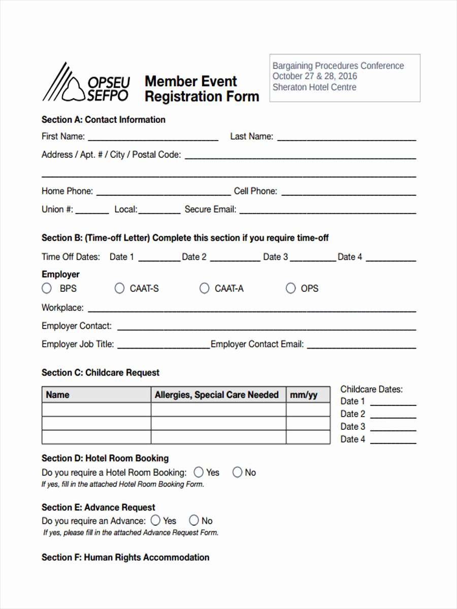 Conference Registration forms Template Elegant Conference Registration form Template – Versatolelive
