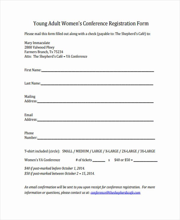 Conference Registration forms Template Lovely 23 Conference Registration form Templates