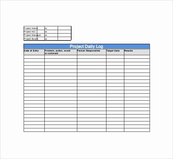 Construction Daily Log Template Unique Daily Log Template – 09 Free Word Excel Pdf Documents