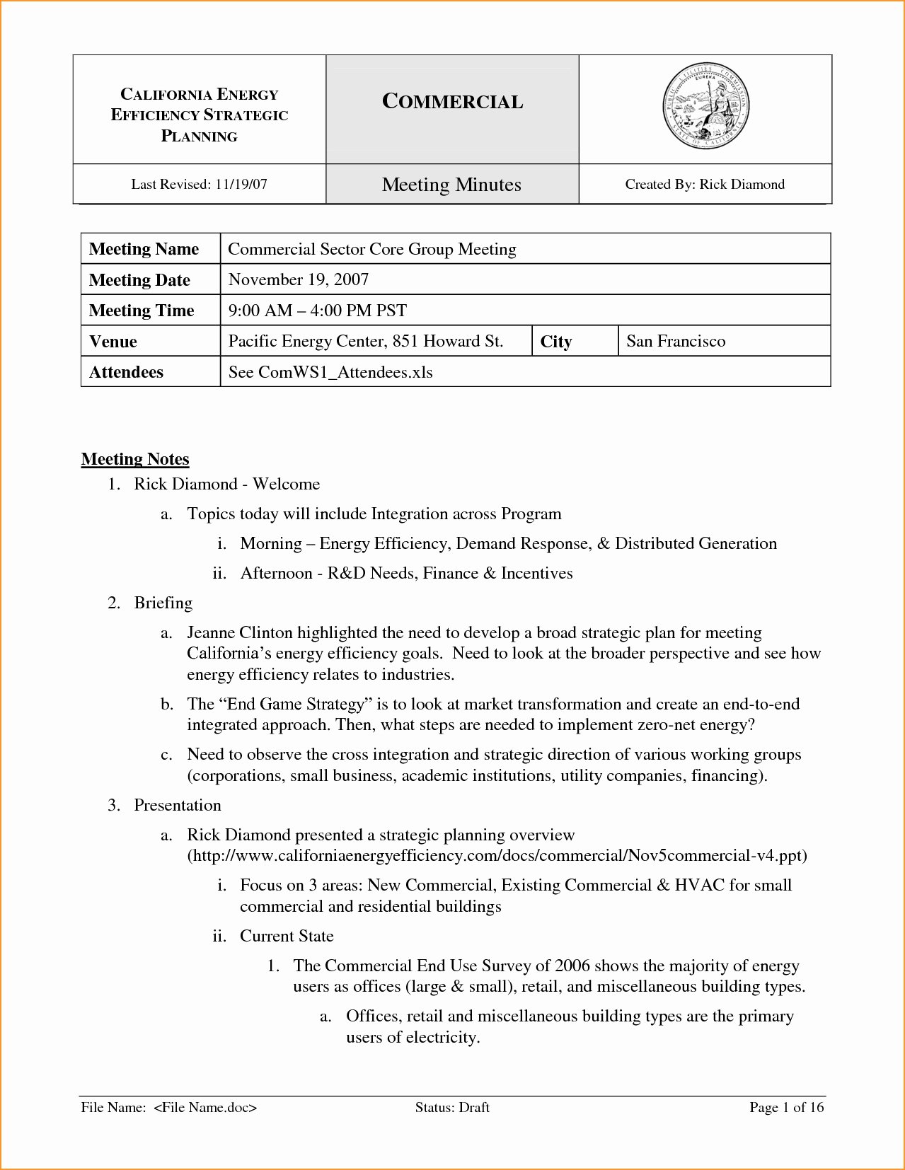 Construction Meeting Minutes Template Beautiful Meeting Minute format Portablegasgrillweber