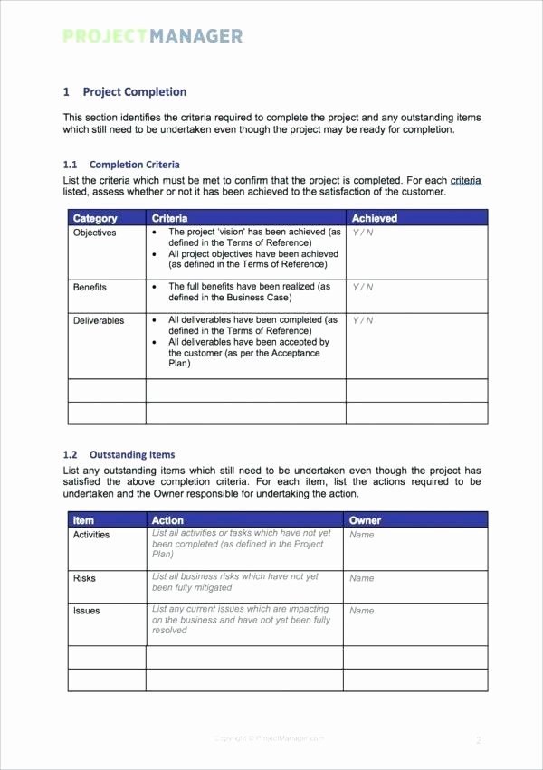 Construction Project Closeout Template Inspirational Project Closeout Report Template – Sullivangroup