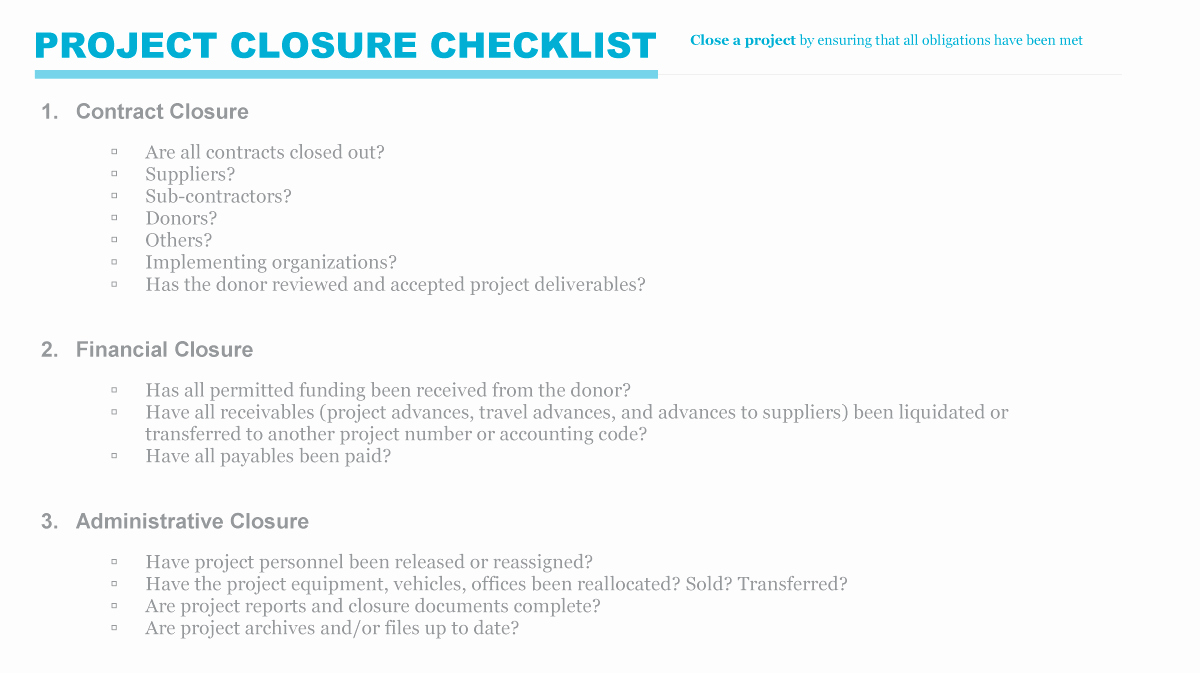 Construction Project Closeout Template New Construction Project Closeout Checklist Pdf Download