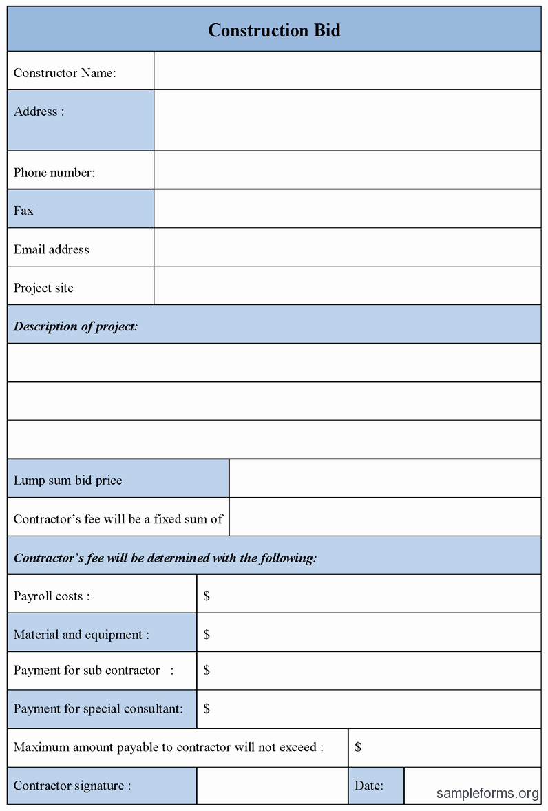 contractor proposal template microsoft word