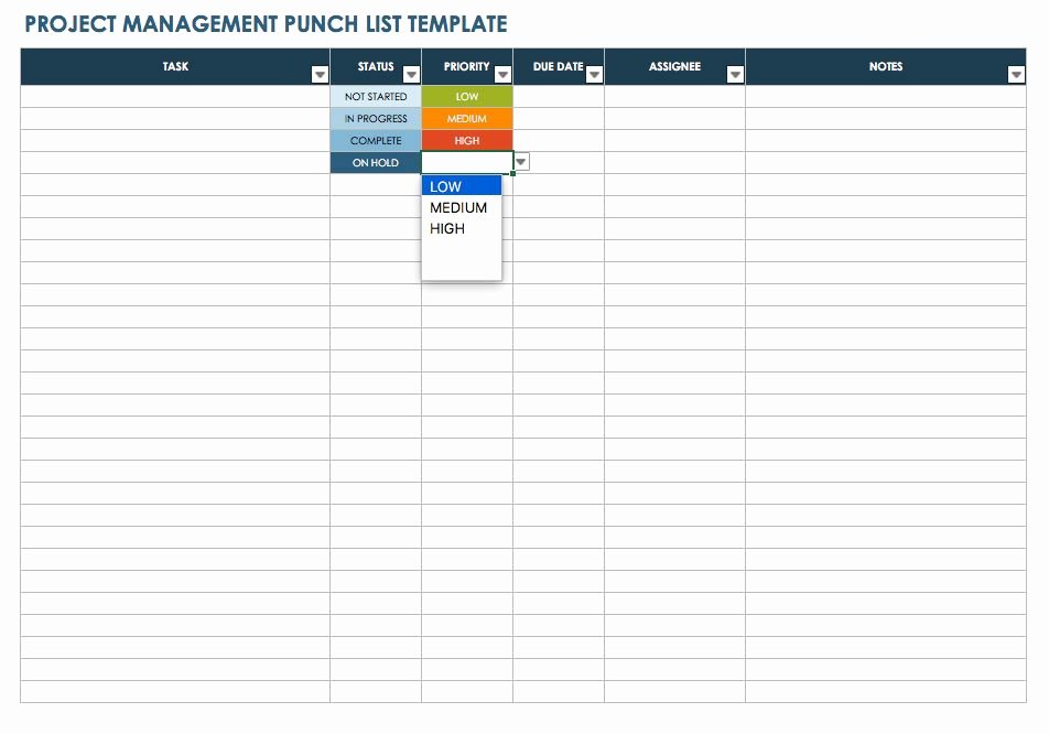 Construction Punch List Template Awesome Free Punch List Templates
