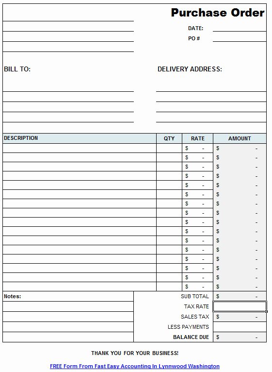 Construction Purchase order Template Beautiful Free Contractor Purchase order Template Excel