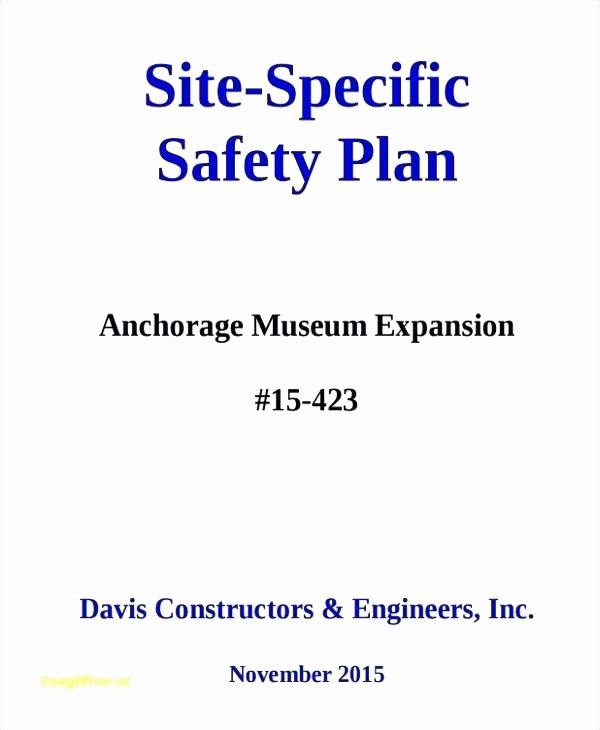 Construction Safety Plan Template New Printable Construction Site Specific Safety Plan Template