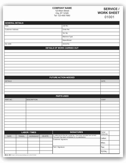 Construction Work order Template Lovely Simple Work order form