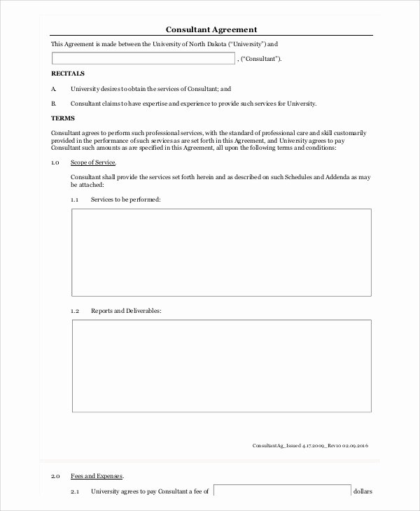 Consultant Fee Schedule Template Lovely 7 Sample Consulting Agreement forms
