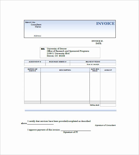 Consulting Invoice Template Word Awesome 4 Consultant Consulting Invoice Template Free Word