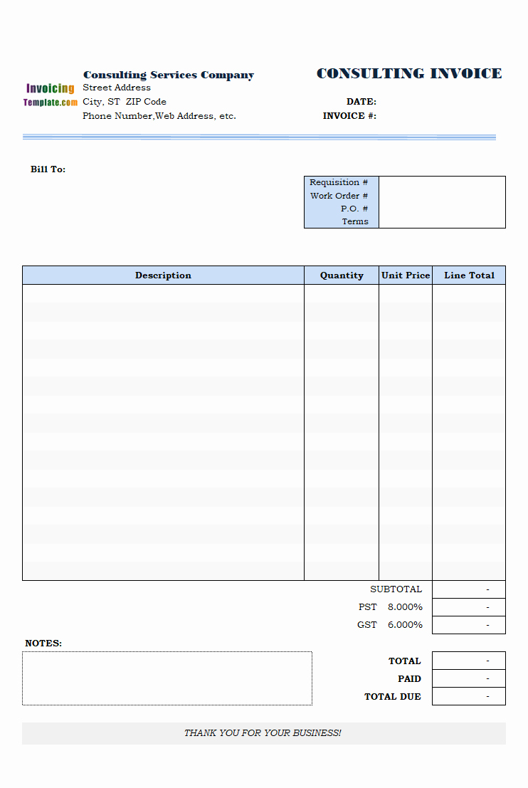 Consulting Invoice Template Word Beautiful Consulting Invoice Template