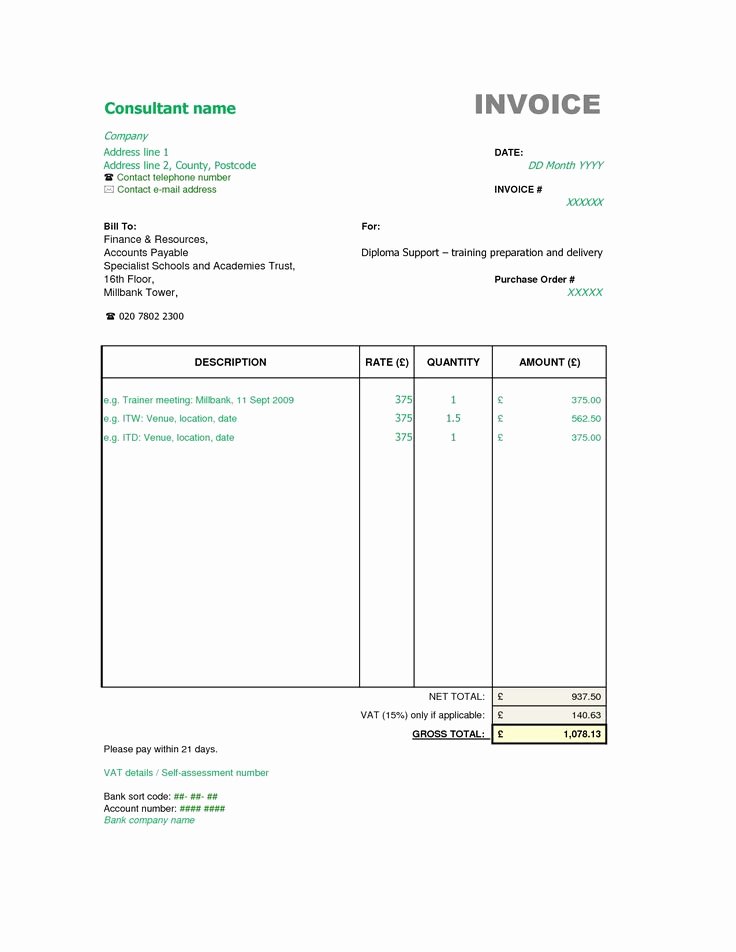 Consulting Invoice Template Word Elegant Best 25 Invoice format Ideas On Pinterest