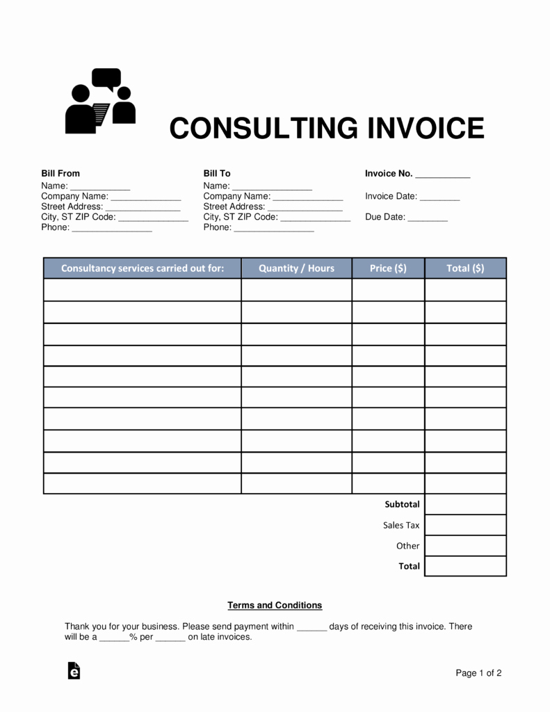 Consulting Invoice Template Word Elegant Free Consulting Invoice Template Word Pdf