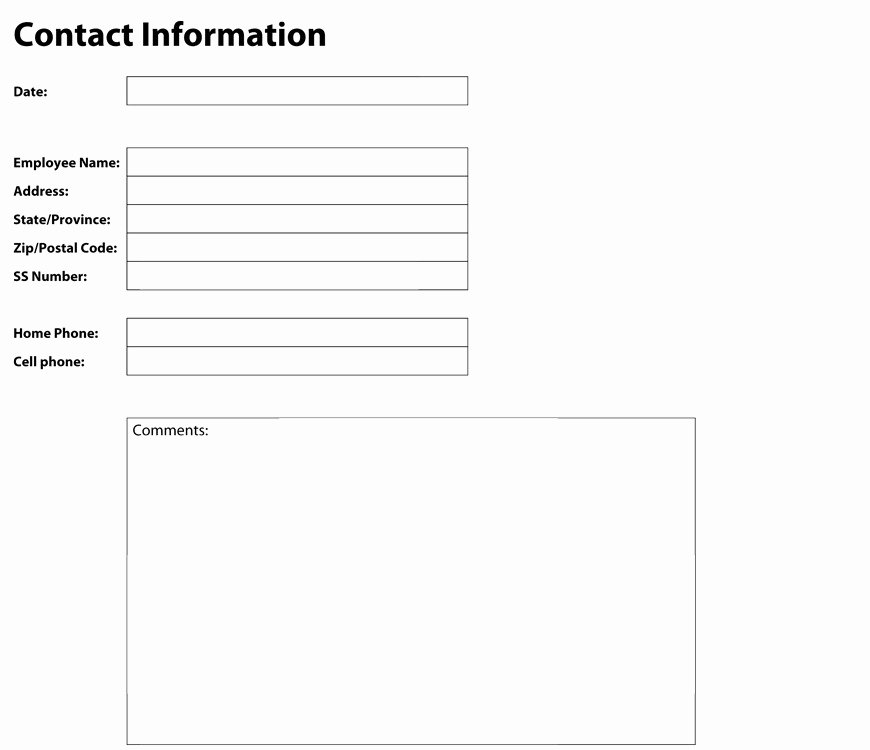 Contact Information form Template Awesome Ideas for My Boyfriends 18th Birthday Peridot Digital