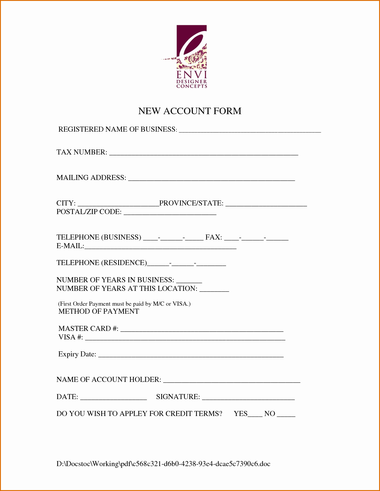 Contact Information form Template Elegant 13 Customer Information form Template