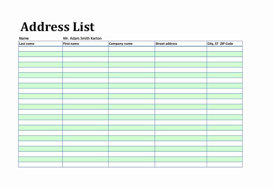 Contact List Template Excel Elegant 40 Phone &amp; Email Contact List Templates [word Excel]