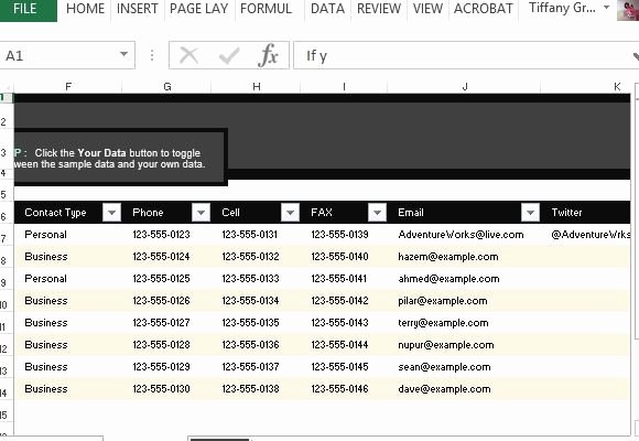 Contact List Template Excel Elegant Customer Contact List Template for Excel