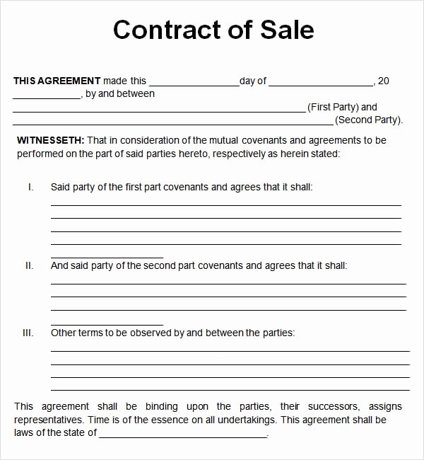 Contract Of Sale Template Fresh top 5 Resources to Get Free Sales Contract Templates