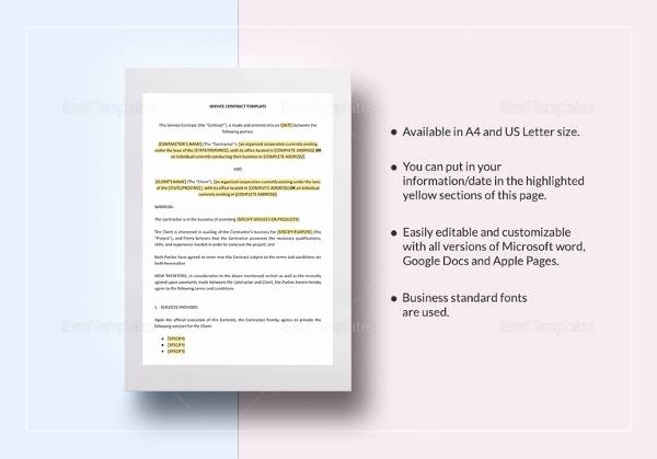 Contract Template Google Docs Best Of 19 Contract Agreement Templates Word Pdf Pages
