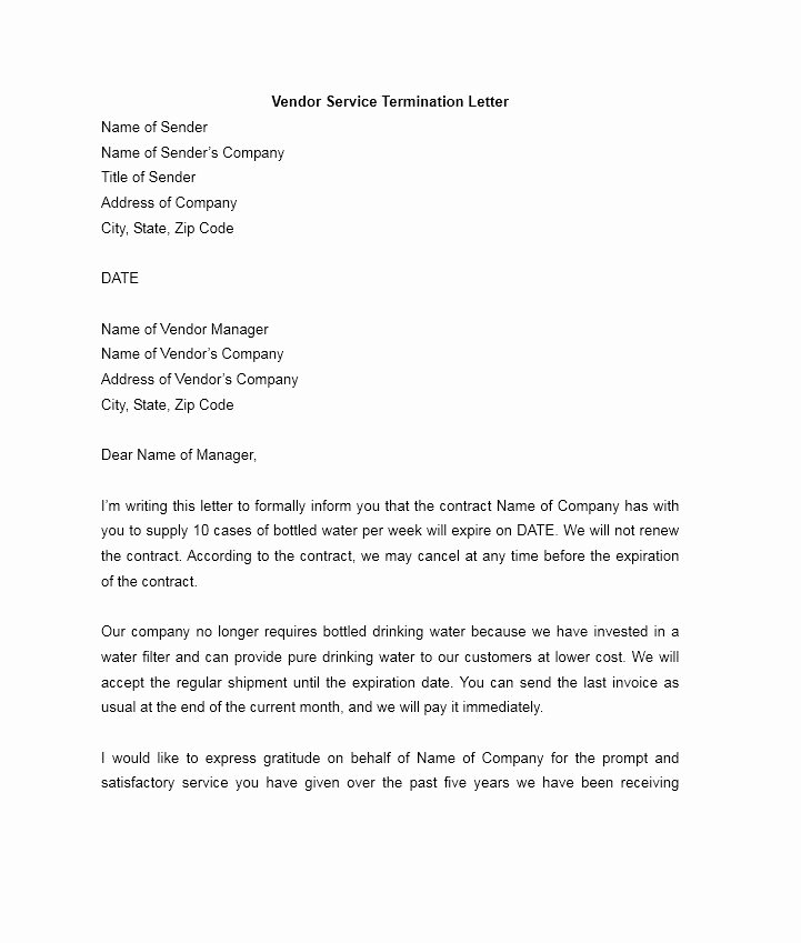 Contract Termination Letter Template Best Of 35 Perfect Termination Letter Samples [lease Employee