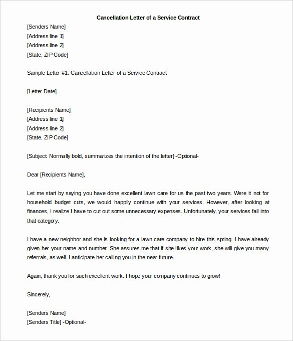 Contract Termination Letter Template Lovely 22 Contract Termination Letter Templates Pdf Doc