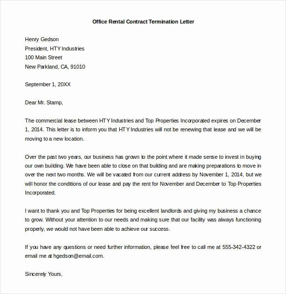 Contract Termination Letter Template New 22 Contract Termination Letter Templates Pdf Doc