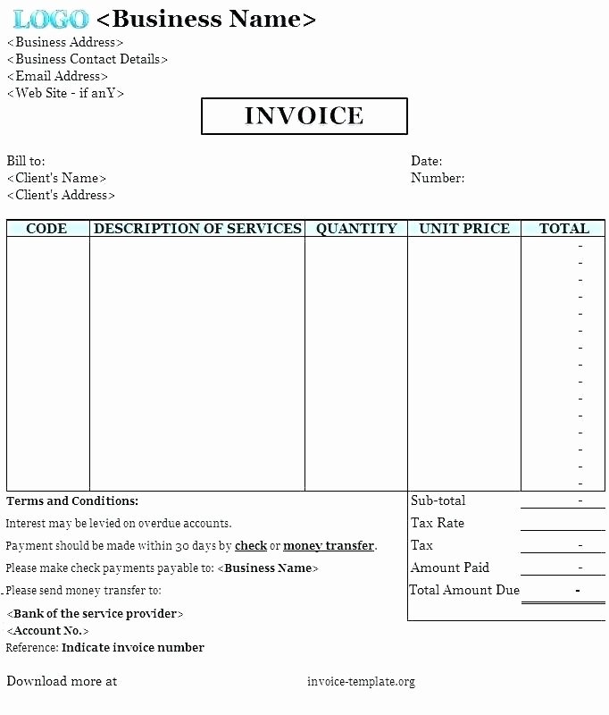 Contractor Invoice Template Excel Fresh Contractors Invoices Free Independent Contractor Invoice