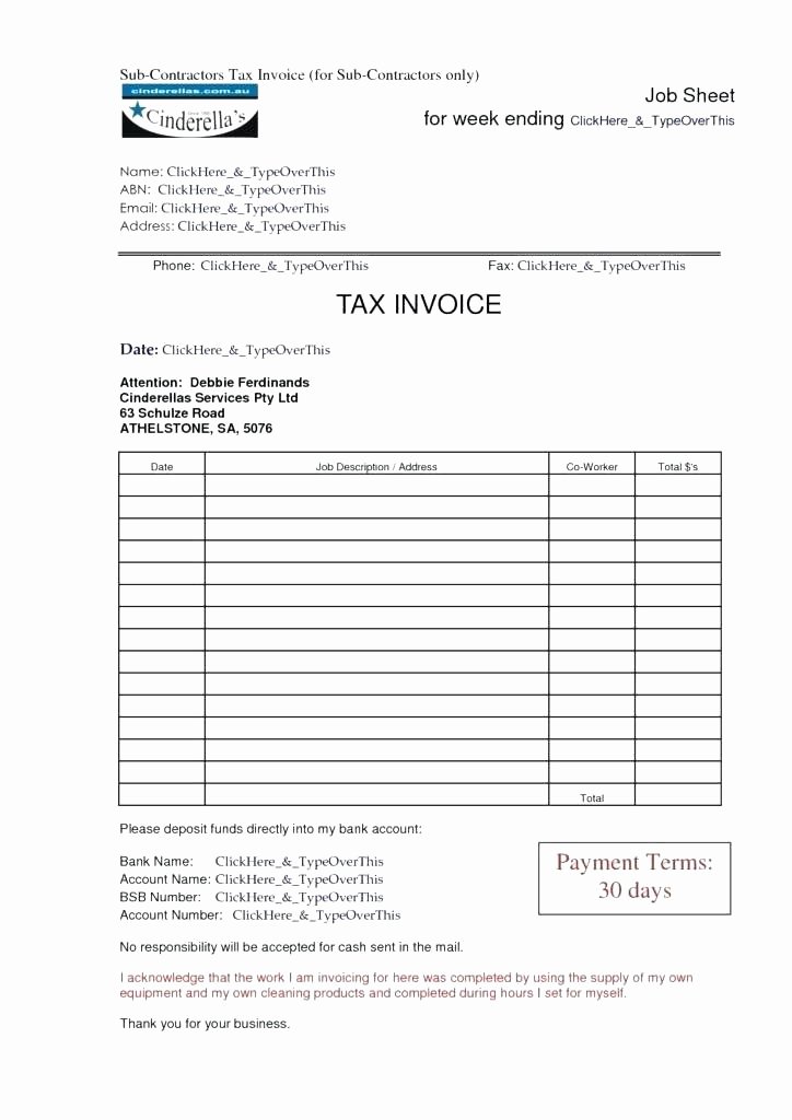 Contractor Invoice Template Excel Luxury 53 Independent Contractor Invoice Template Excel