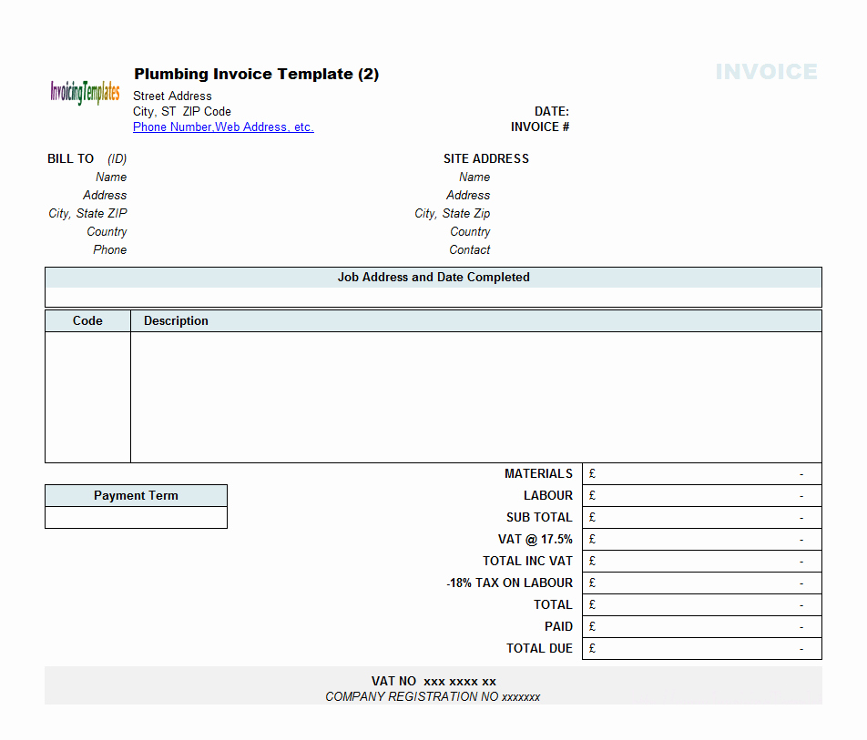 Contractor Invoice Template Excel Unique Contractor Invoice Templates Free 20 Results Found
