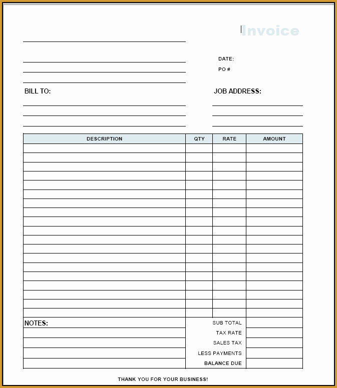 Contractor Invoice Template Free Best Of Invoice Template Pdf Free