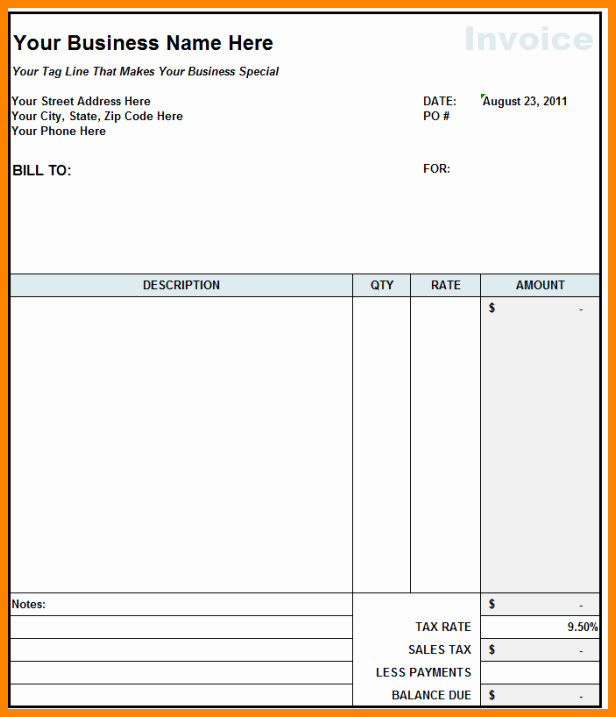 Contractor Invoice Template Word Fresh 9 Construction Bill format In Word